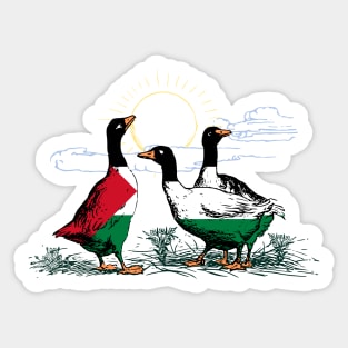 Palestine Geese Sticker